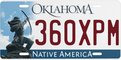 OK license plate 360XPM