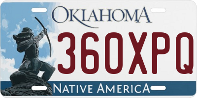 OK license plate 360XPQ