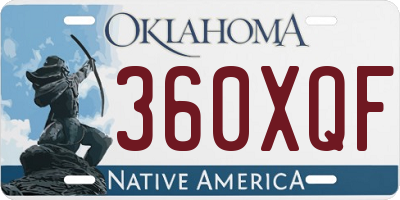 OK license plate 360XQF