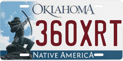 OK license plate 360XRT