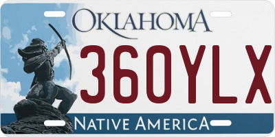 OK license plate 360YLX