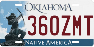 OK license plate 360ZMT