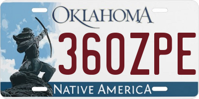 OK license plate 360ZPE