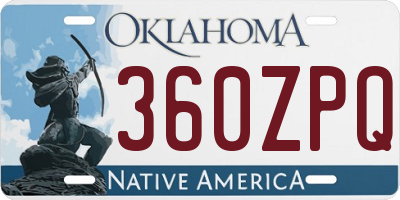 OK license plate 360ZPQ