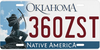 OK license plate 360ZST