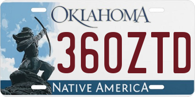 OK license plate 360ZTD
