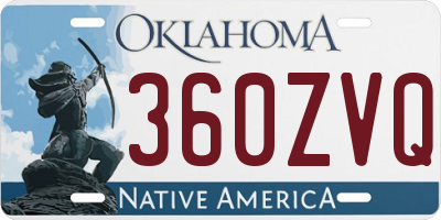OK license plate 360ZVQ