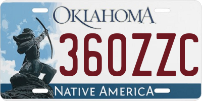 OK license plate 360ZZC