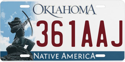 OK license plate 361AAJ