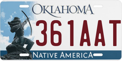 OK license plate 361AAT
