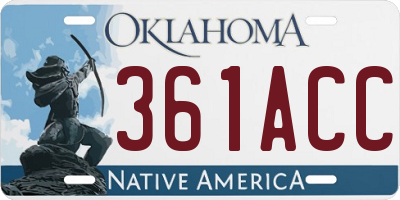 OK license plate 361ACC