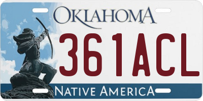 OK license plate 361ACL