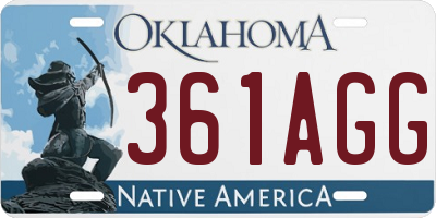 OK license plate 361AGG