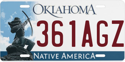 OK license plate 361AGZ