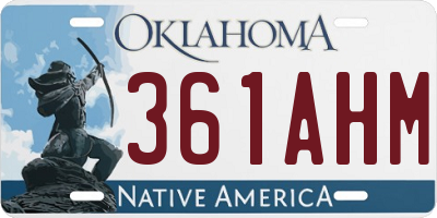 OK license plate 361AHM