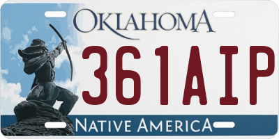 OK license plate 361AIP