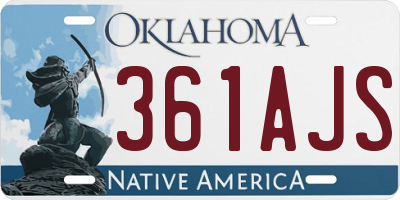 OK license plate 361AJS