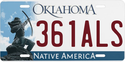 OK license plate 361ALS