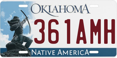 OK license plate 361AMH