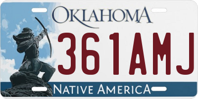 OK license plate 361AMJ