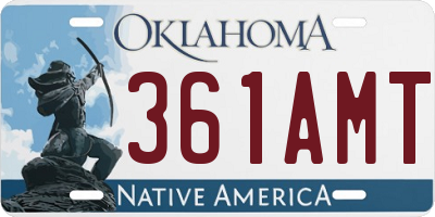 OK license plate 361AMT