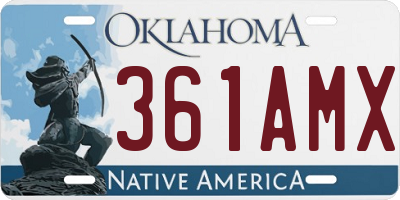 OK license plate 361AMX
