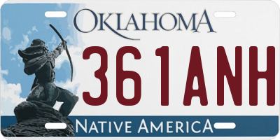 OK license plate 361ANH
