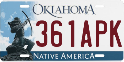 OK license plate 361APK