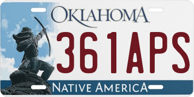 OK license plate 361APS