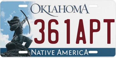 OK license plate 361APT