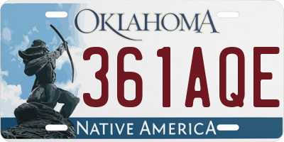 OK license plate 361AQE