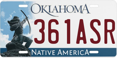 OK license plate 361ASR