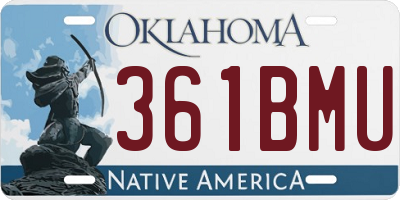 OK license plate 361BMU