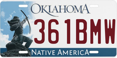 OK license plate 361BMW