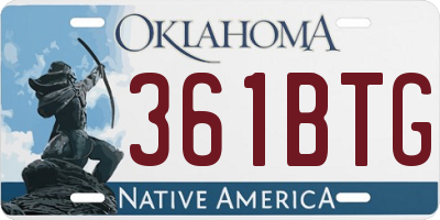 OK license plate 361BTG