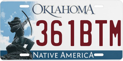OK license plate 361BTM