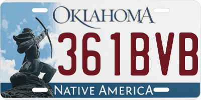 OK license plate 361BVB