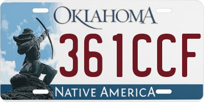 OK license plate 361CCF