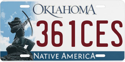 OK license plate 361CES