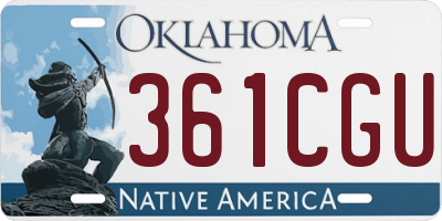OK license plate 361CGU