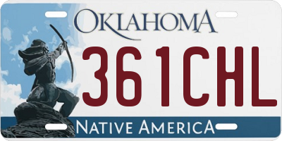 OK license plate 361CHL