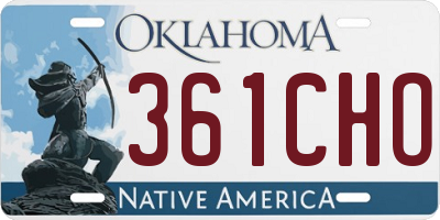 OK license plate 361CHO