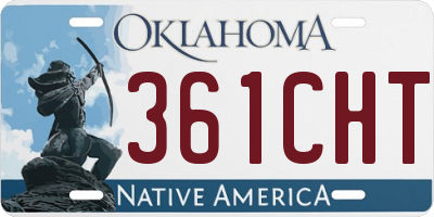 OK license plate 361CHT