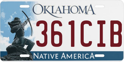 OK license plate 361CIB
