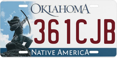 OK license plate 361CJB