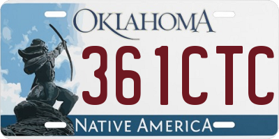OK license plate 361CTC