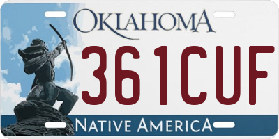 OK license plate 361CUF