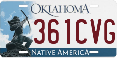 OK license plate 361CVG