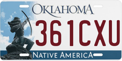 OK license plate 361CXU