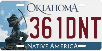 OK license plate 361DNT
